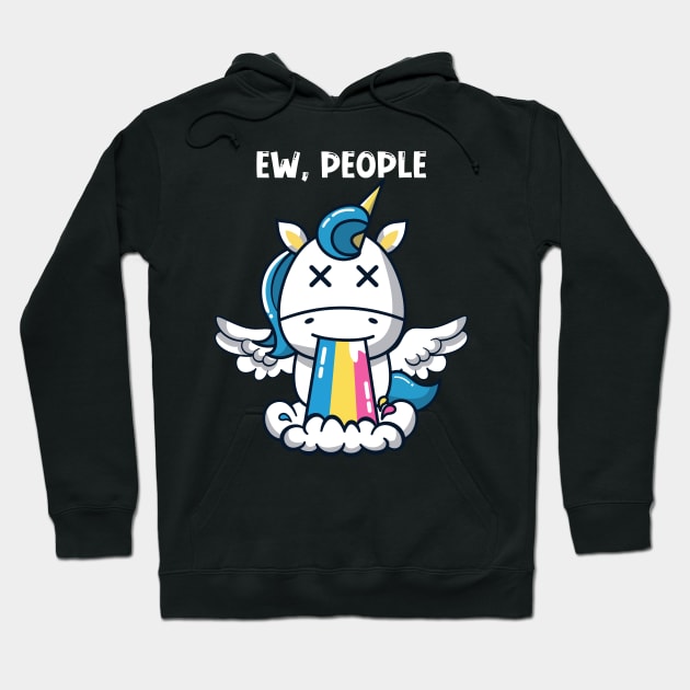 The Unicorny Misanthrope: A Rainbow of Disdain for Humanity Hoodie by Holymayo Tee